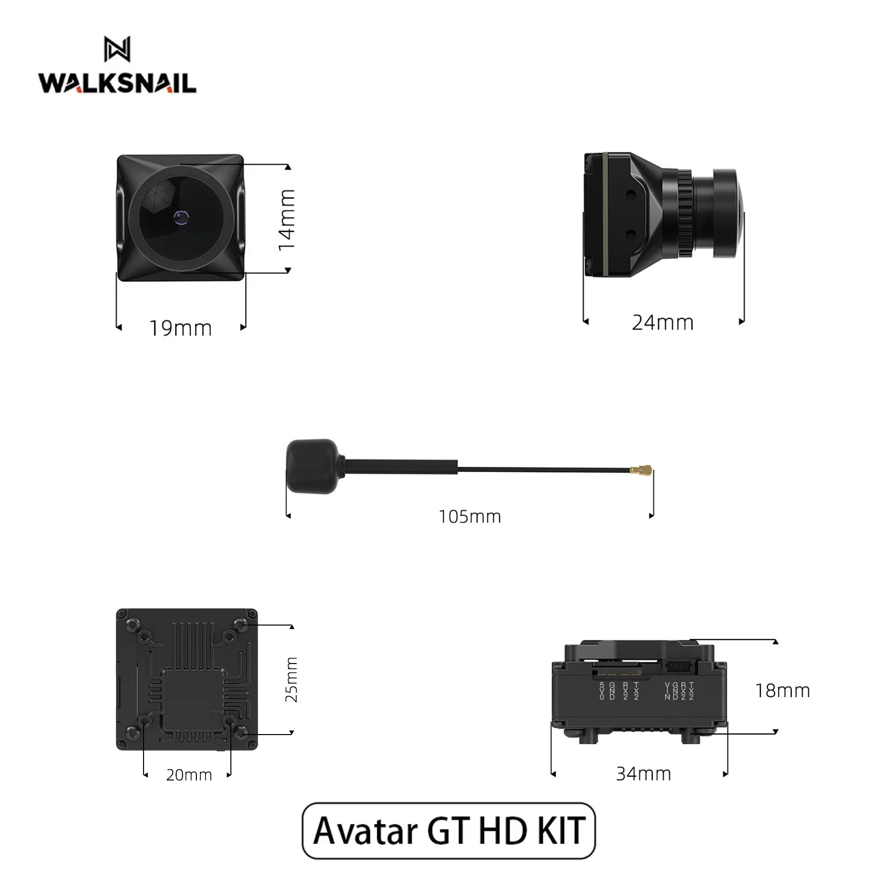 Walksnail Avatar GT HD KIT 2W  - Drone Kit Long Range 评论和价格