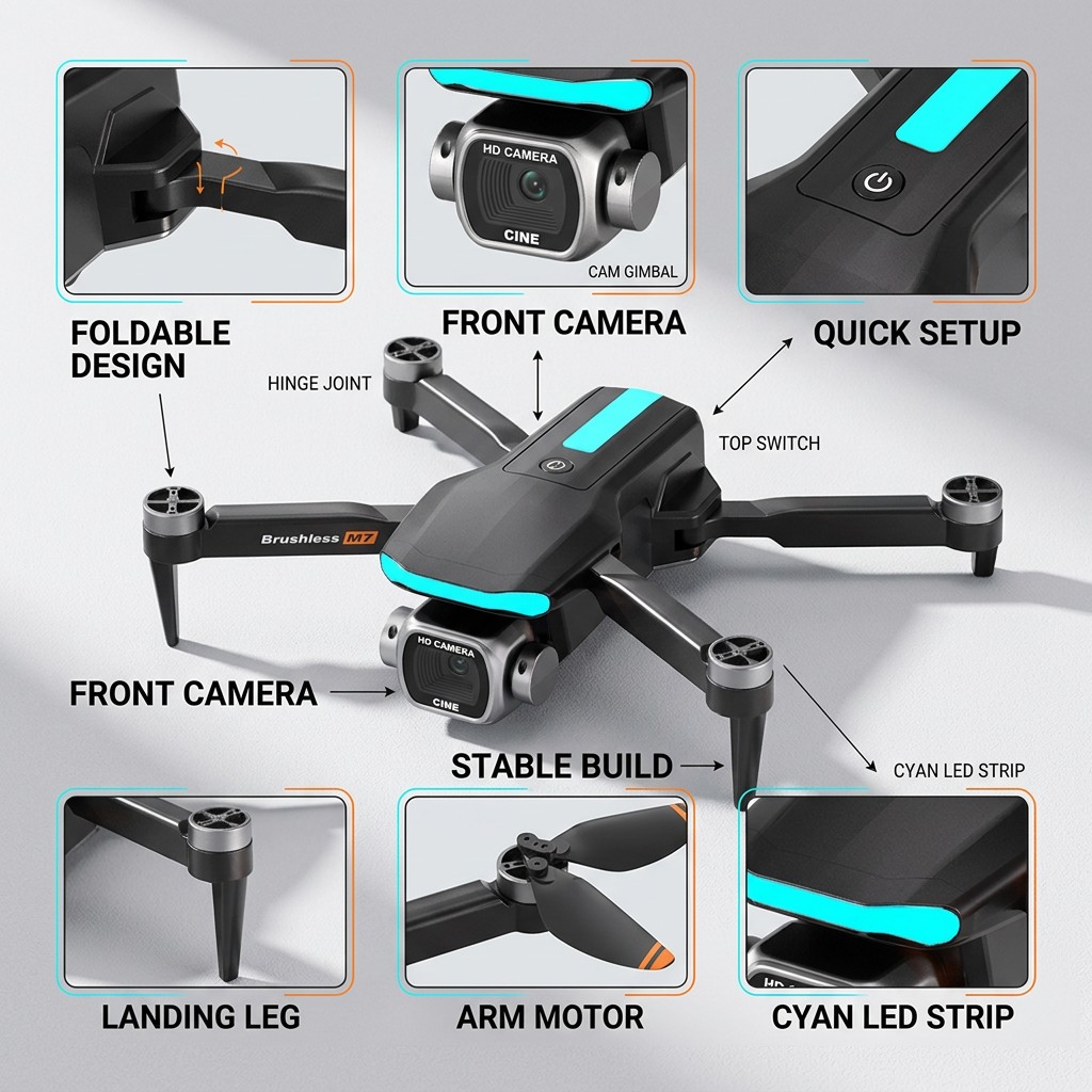 New M7 RC Drone Professional 8 - Drone Kit Professional 评论和价格